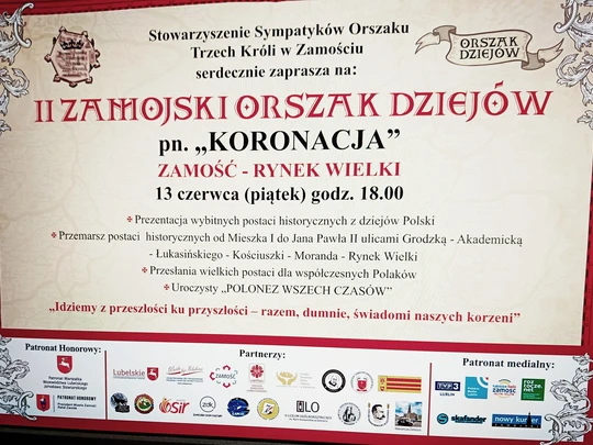 ZAPRASZAMY NA II ZAMOJSKI ORSZAK DZIEJÓW