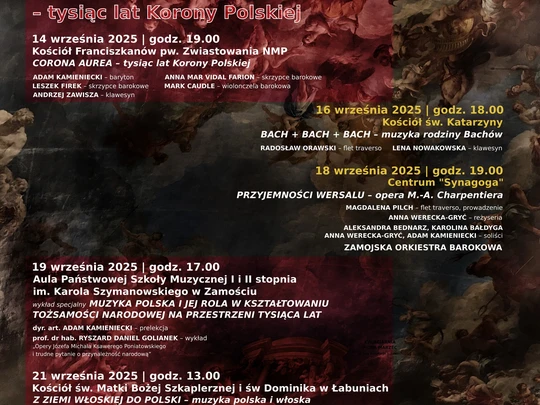 V Wschodni Festiwal Muzyki Barokowej MUSICA DELL ' ANIMA w Zamościu
